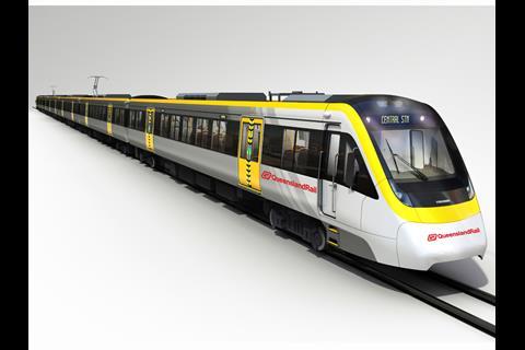 Impression of Bombardier NGR train for Queensland.